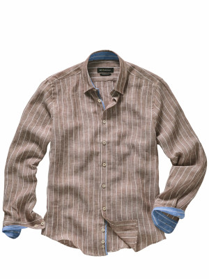 Mey & Edlich Trastevere-Leinenhemd Braun 43