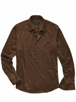 Mey & Edlich Jersey-Hemd Braun 38