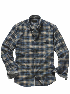 Mey & Edlich Geradliniges Flanellhemd Blau XL