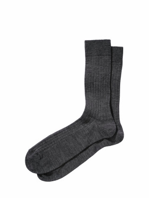 Mey & Edlich Geschäftige Ripp-Socke Grau 43-46