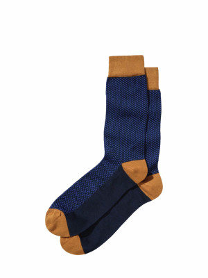 Mey & Edlich Zickzack-Socke Blau 43-46
