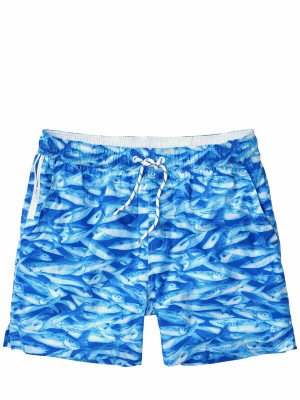 Mey & Edlich Resort-Badeshorts Fisch Blau XXL