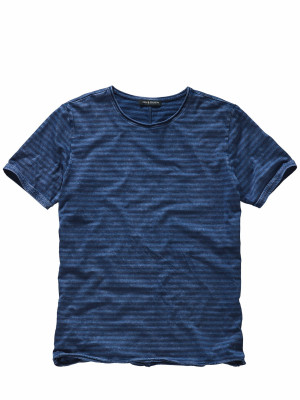 Mey & Edlich Destroyed-Indigo-Shirt Blau XXL