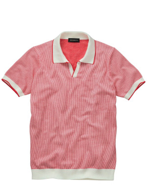 Mey & Edlich Feinstruktur-Polo Rot 48