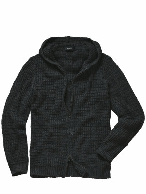 Mey & Edlich Waffel-Cardigan FE Schwarz 52