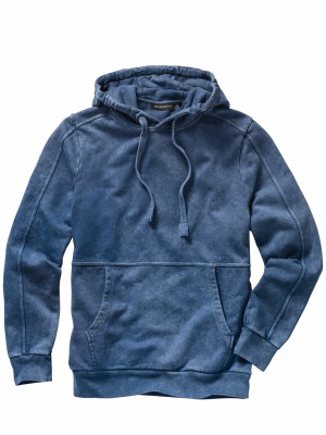 Mey & Edlich Ecken-Kanten-Denimhoodie Blau 46