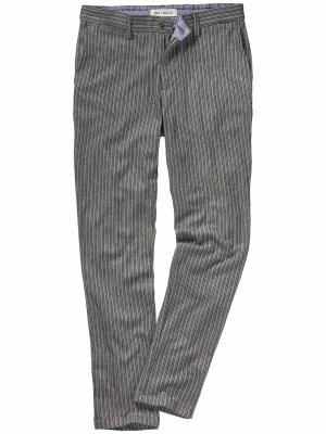 Mey & Edlich Streifen-Strick-Chino Grau 50