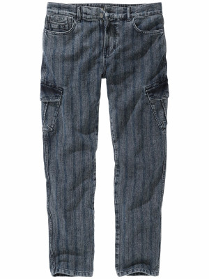 Mey & Edlich Herringbone-Denim-Cargo Blau 38/34