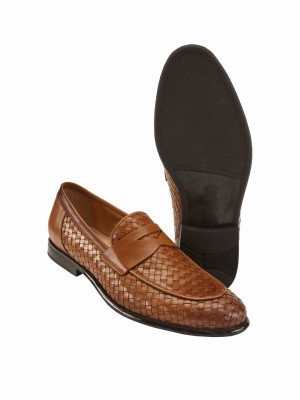 Mey & Edlich Flanier-Flecht-Loafer Braun 43