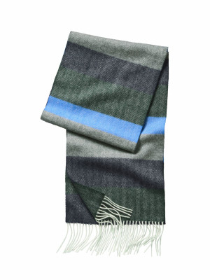 Mey & Edlich Herringbone-Schal Blau 01