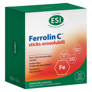 ESI Ferrolin C Sticks Orosolubili Integratore Alimentare 30 PZ