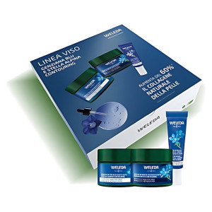 Weleda Cofanetto Linea Viso Genziana Blu E Stella Alpina Contouring