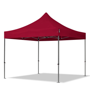 TOOLPORT 3x3m Stahl Faltpavillon, ohne Seitenteile, rot - (600031)