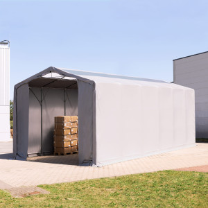 TOOLPORT 6x12m Zelthalle, PVC-Plane, grau, ohne Statik - (79917)