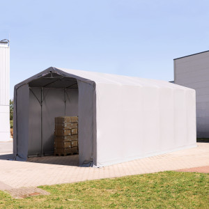 TOOLPORT 6x12m Zelthalle, PVC-Plane, grau, ohne Statik - (79920)