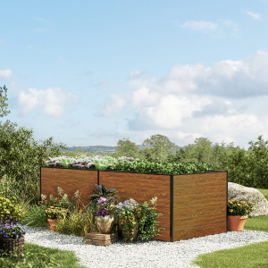 235 x 77 x 77 cm Hochbeet, Holzoptik - (GFPV00356)