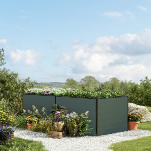 235 x 150 x 77 cm Hochbeet, Anthrazit - (GFPV00365)