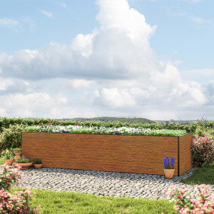 351 x 119 x 77 cm Hochbeet, Holzoptik - (GFPV00394)