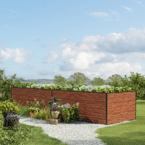 387 x 77 x 77 cm Hochbeet, Holzoptik - (GFPV00402)