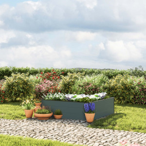 119 x 119 x 39 cm Hochbeet, Anthrazit - (GFPV00501)