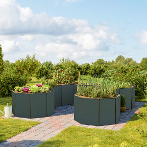 332 x 332 x 77 cm Hochbeet, Anthrazit - (GFPV00605)