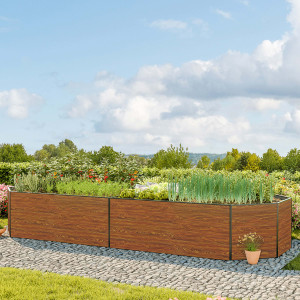 361 x 119 x 77 cm Hochbeet, Holzoptik - (GFPV00614)