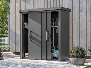 PRIMEYARD 180 x 78 cm Gartenschrank XL, anthrazit - (GFPV00927)