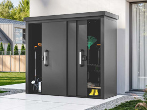 PRIMEYARD 210 x 78 cm Gartenschrank XL, anthrazit - (GFPV00928)