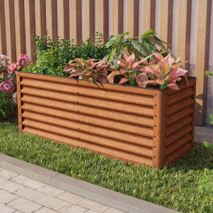 PRIMEYARD 150 x 60 x 60 cm Hochbeet, Cortenstahl, Rost-Optik - (GFPV00965)