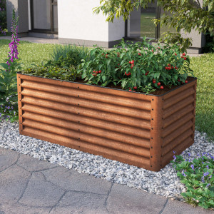 PRIMEYARD 150 x 75 x 60 cm Hochbeet, Cortenstahl, Rost-Optik - (GFPV00967)