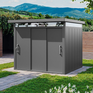 PRIMEYARD 263 x 228 cm Gerätehaus, anthrazit - (GFPV01003)