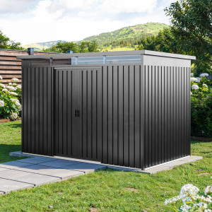PRIMEYARD 260 x 160 cm Gerätehaus, Perlgrau - (GFPV01011)