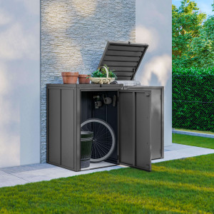 PRIMEYARD 168 x 84 cm Mülltonnenbox, anthrazit - (GFPV01102)