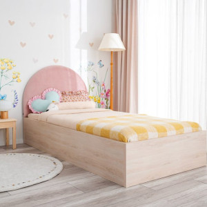 Kinderbett, Polsterbett mit Bettkasten Pille 190x90
