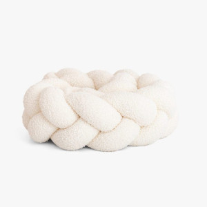 Bettschlange geflochten – einfarbiges Bouclé-Zopf 60–420 cm 120 cm