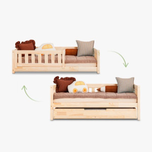 Montessori-Kinderbett 2-in-1 – Bodenbett – Vedo 200x140