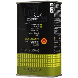 Mestral Olivenöl Extra Virgin Arbequina - 0,4 L. Dose aus Spanien