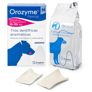 Orozyme Chewing Strips - Średnie psy (2 x 141 g) - Pakiet oszczędnościowy