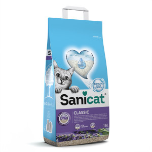 Sanicat Classic żwirek dla kota, lawenda - 16 l