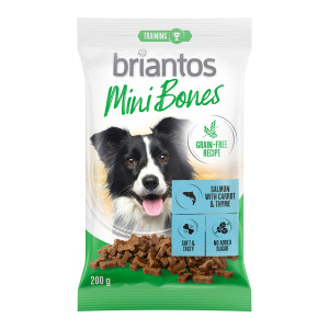 Briantos Mini Bones – bezzbożowa receptura - Kaczka, groszek i żurawina, 2 x 200 g