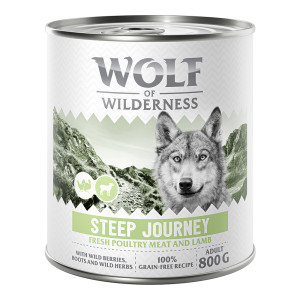 Wolf of Wilderness Adult “Expedition”, 6 x 800 g - Steep Journey - Drób z jagnięciną