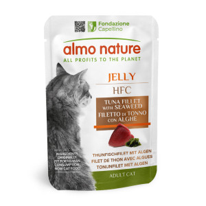 Almo Nature HFC w galarecie, 6 x 55 g - Filet z tuńczyka z algami