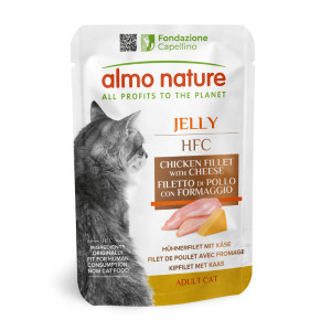 Megapakiet Almo Nature HFC Jelly, 24 x 55 g - Filet z kurczaka z serem