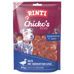 RINTI Chicko Plus, ser i kawałki kaczki - 80 g
