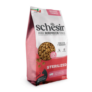 Schesir Sterilized, z szynką - 10 kg