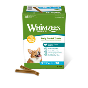 Whimzees by Wellness Monthly Stix Box - Rozmiar S dla małych psów: (450 g, 30 szt.)
