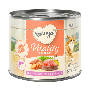 Korzystny pakiet Feringa Vitality Hairball Care - Anti-hairball łosoś, 12 x 200 g
