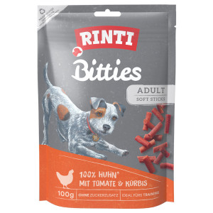 RINTI Extra Bits, 100 g - Kurczak z pomidorami i dynią , 5 x 100 g
