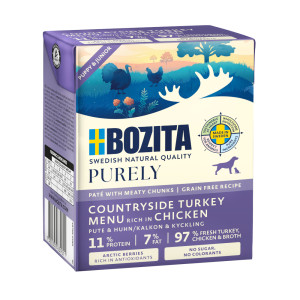 Korzystny pakiet Bozita Purely Paté 24 x 370 g - Puppy & Junior Indyk
