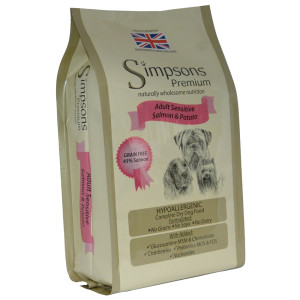 Dwupak Simpson Premium, 2 x 12 kg  - Sensitive Adult Salmon & Potato